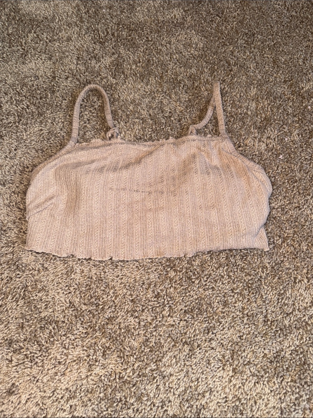 Gilly Hicks tan knit tank top
